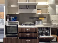 Cucina Net cucine moderna lineare noce in melaminico Smart
