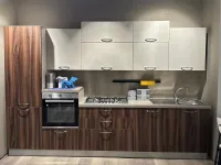 Cucina Net cucine moderna lineare noce in melaminico Smart