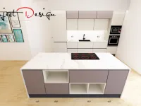 Cucina con isola design tortora Astra Sp22 a soli 6250 Euro