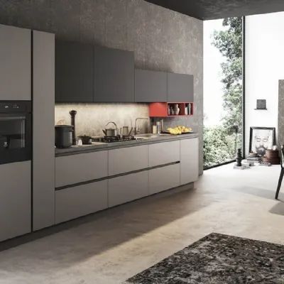 Cucina grigio design lineare Time Arredo3 a soli 10887