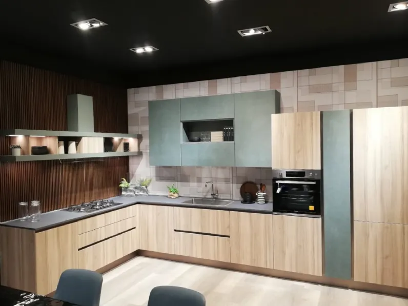 Cucina moderna ad angolo Unica Lube cucine a prezzo scontato