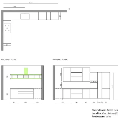 Cucina moderna ad angolo Unica Lube cucine a prezzo scontato