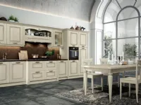Cucina modello Verona in legno personalizzabile piano d'appoggio in quarzo.