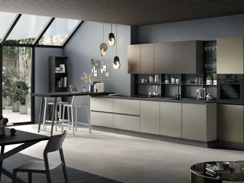 Cucina altri colori moderna con penisola Essebi York 03 a soli 10724 Euro