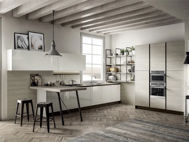 Cucina a PREZZI OUTLET in laccato lucido Arredo3 -33%