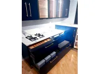 Cucina blu moderna ad angolo Collezione esclusiva Moderna outlet  a soli 4000