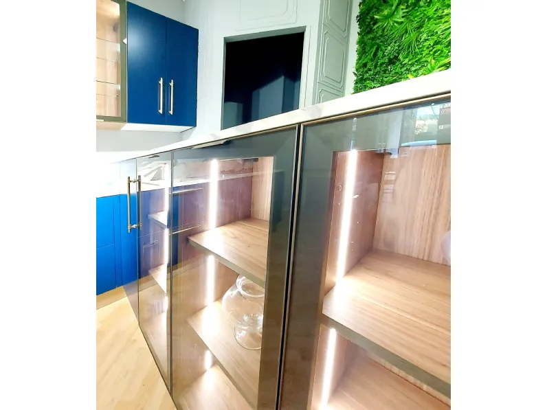 Cucina blu moderna ad angolo Collezione esclusiva Moderna outlet  a soli 4000
