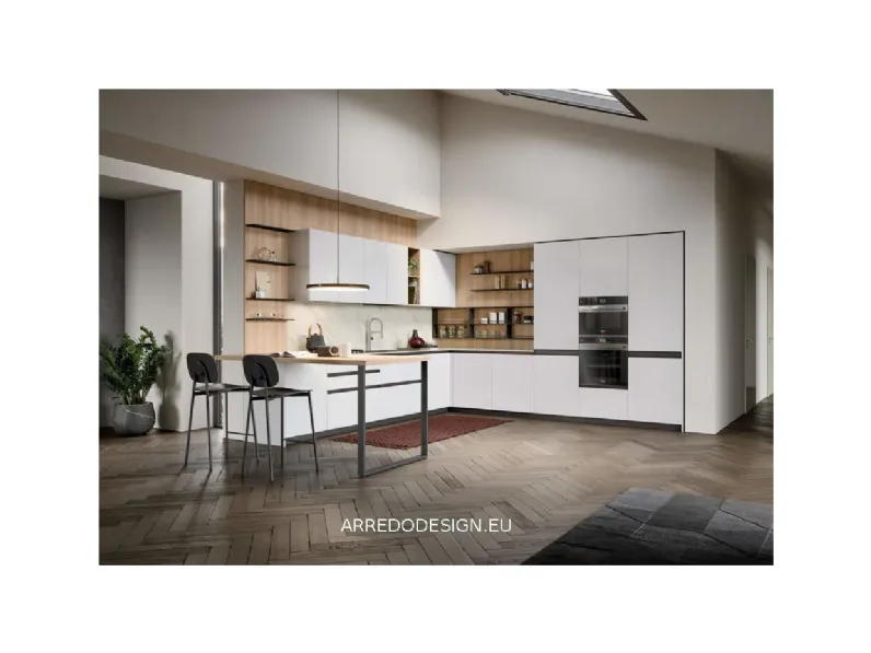 Cucina altri colori moderna ad angolo Hera Prima cucine in Offerta Outlet