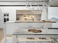 Cucina bianca moderna con isola Cucina white minimal design con isola  Collezione esclusiva in offerta