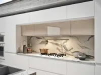 Cucina bianca moderna con isola Cucina white minimal design con isola  Collezione esclusiva in offerta