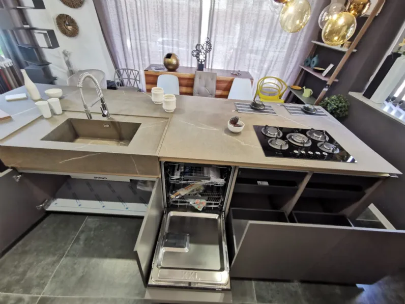 Cucina moderna ad isola Bluna Binova a prezzo scontato