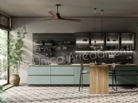 Cucina lineare moderna Acqua Febal a prezzo ribassato