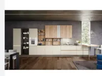 Cucina moderna bianca Aran con penisola Marilyn a soli 8500