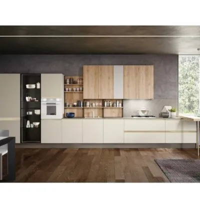 Cucina moderna bianca Aran con penisola Marilyn a soli 8500