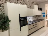 Cucina moderna bianca Arrex lineare Lab scontata