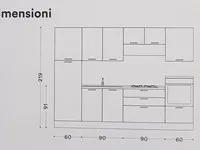 Cucina moderna bianca Artec lineare Lungomare  scontata