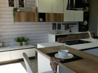 Cucina moderna bianca Mobilturi ad isola Stratos in Offerta Outlet