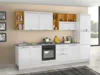 Cucina moderna bianca Mobilturi cucine lineare Cucina mod.beverly con ante-telaio di mobilturi scontata del 40% in offerta
