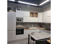 Cucina Net cucine moderna ad angolo bianca in laminato materico New kelly white