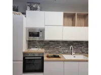 Cucina Net cucine moderna ad angolo bianca in laminato materico New kelly white
