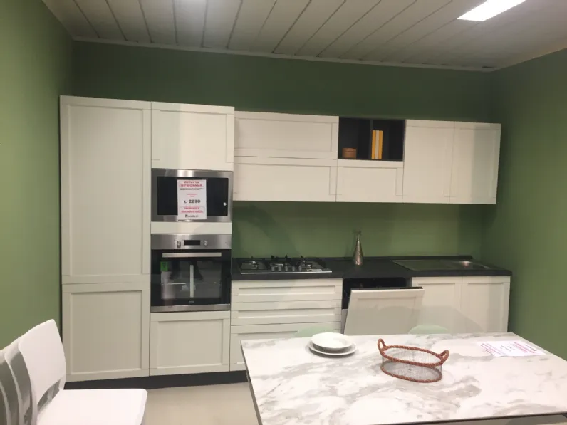 Cucina moderna bianca Net cucine lineare Elsa in Offerta Outlet
