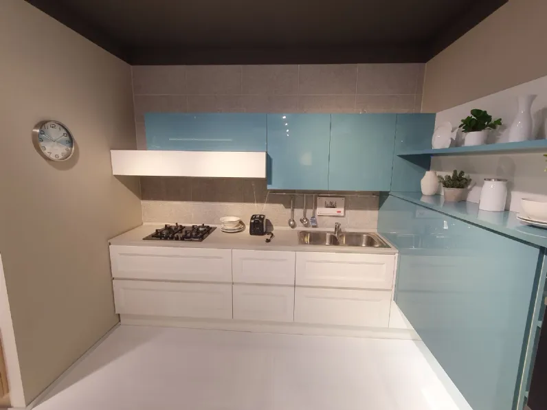 Cucina moderna bianca Veneta cucine ad angolo Tablet link a soli 6000