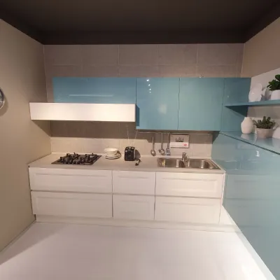 Cucina moderna bianca Veneta cucine ad angolo Tablet link a soli 6000