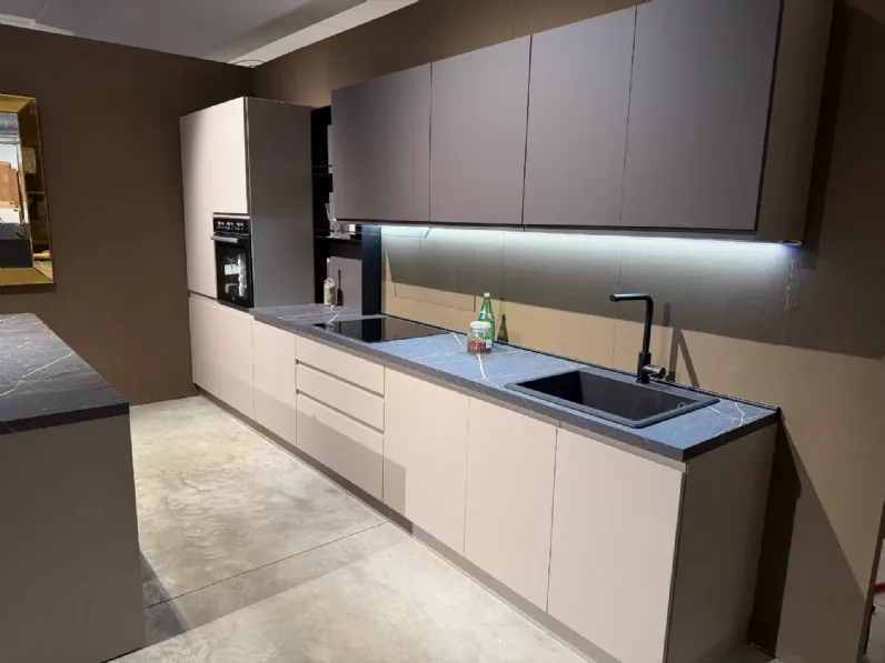 Cucina con isola moderna tortora Mobilturi Kelly a soli 6800 Euro
