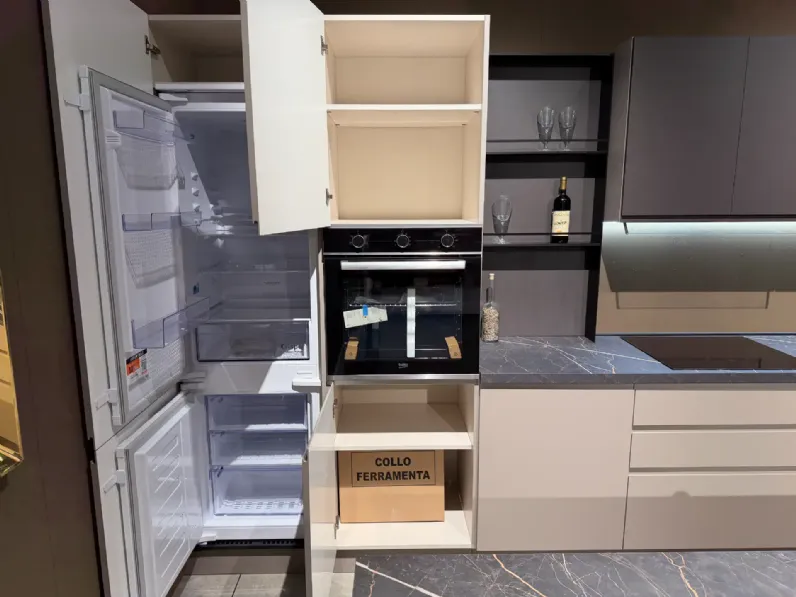 Cucina con isola moderna tortora Mobilturi Kelly a soli 6800 Euro