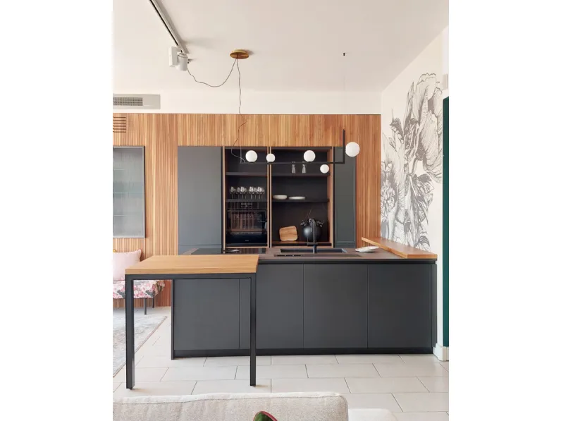 Cucina a prezzo scontato con isola moderna M�nta Cubodesign