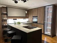 Cucina Kronos moderna noce con penisola Arredo3 scontata 60%