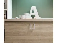 cucina con penisola moderna essenza rovere e white opaco in offerta convenienza