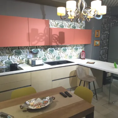 Cucina moderna con penisola Ginevra Aran a prezzo ribassato