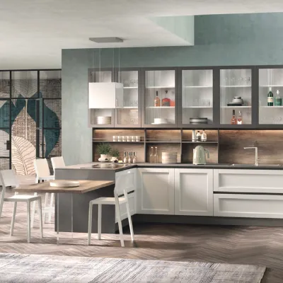 Cucina moderna con penisola Jazz 01 Essebi a prezzo scontato