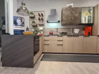 Cucina rovere chiaro moderna con penisola Scavolini Mia a soli 10900