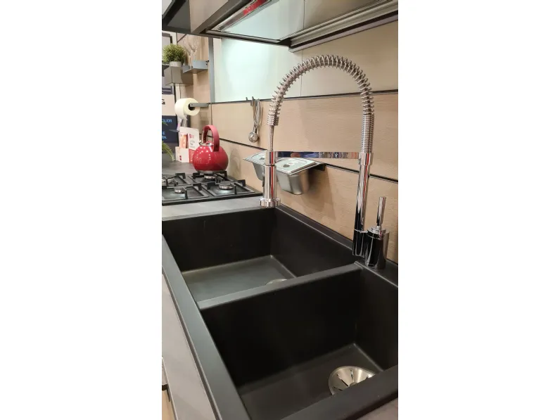 Cucina rovere chiaro moderna con penisola Scavolini Mia a soli 9900 Euro