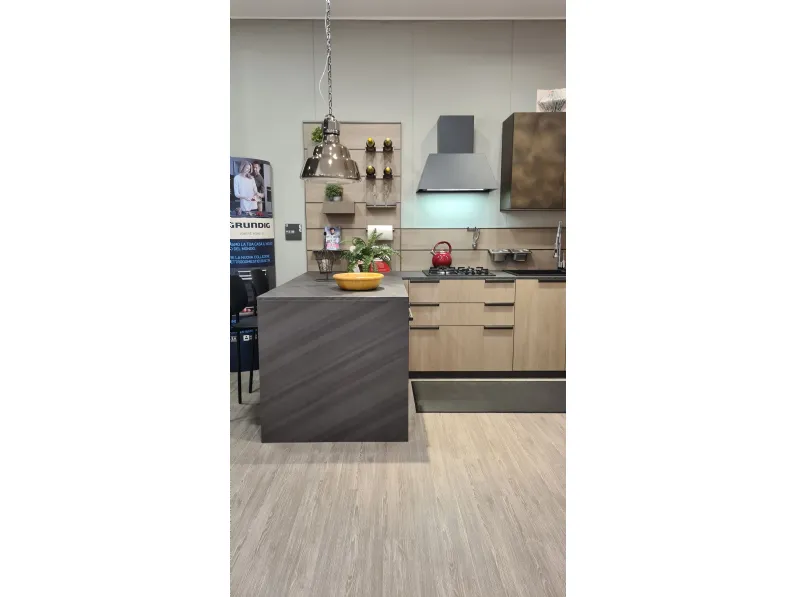 Cucina rovere chiaro moderna con penisola Scavolini Mia a soli 9900 Euro
