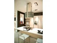 Cucina con penisola in laminato materico altri colori Oyster  a prezzo scontato