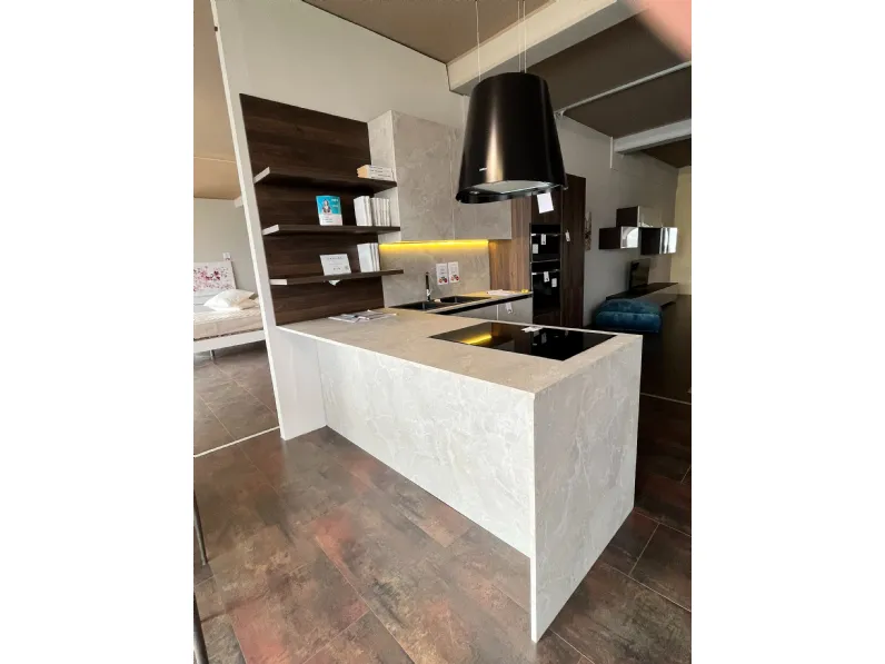 Vendi la cucina Domino di Primacucine a prezzo scontato! Moderna con penisola, non lasciartela sfuggire!