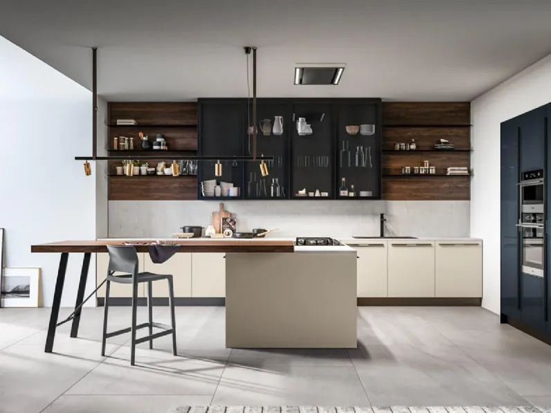 Cucina a prezzo scontato con penisola moderna Round5 Arredo3