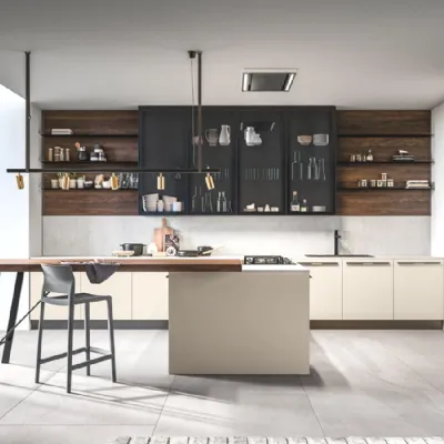 Cucina a prezzo scontato con penisola moderna Round5 Arredo3