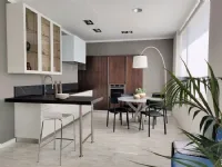 Cucina bianca moderna con penisola Scavolini Carattere a soli 8000