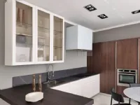 Cucina bianca moderna con penisola Scavolini Carattere a soli 8000