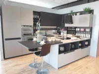 Cucina moderna con penisola Time pet opaco cappuccino Gentili group a prezzo ribassato