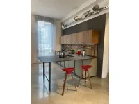 Cucina con penisola in vetro a prezzo ribassato 59%