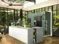 Cucina moderna Green con isola Artigianale, altri colori, sconto 52%!