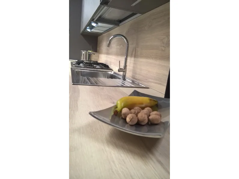 Cucina moderna grigio Ar-tre lineare Cemento scontata