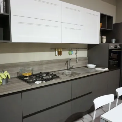 Cucina moderna grigio Arredo3 lineare Kaly - meg scontata