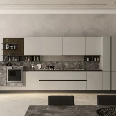 Cucina moderna grigio Artec lineare Lungomare scontata