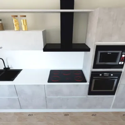 Cucina Sp22 moderna grigia Astra lineare scontata 55%
